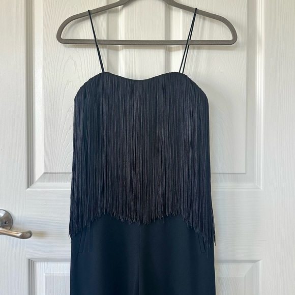 NEW Club Monaco Black Fringe Jumpsuit NWT - Picture 7 of 10
